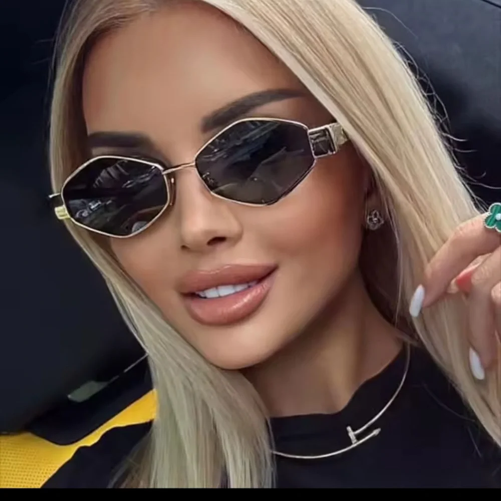 Chic Black and Gold Women's Sunglasses